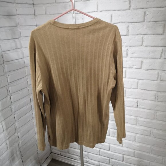 2 / $30.00 - Alfani Men's Size Large Tan Straight Fit Long Sleeves T-shirt - Picture 2 of 8